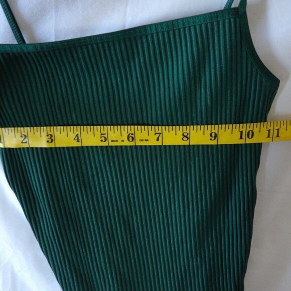 Wilfred Green Ribbed Spaghetti Strap Tank | XXS - Picture 5 of 7